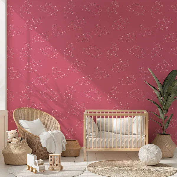 Celestial Dinosaurs Pink Background | Art Studio
