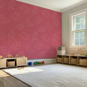 Celestial Dinosaurs Pink Background | Art Studio