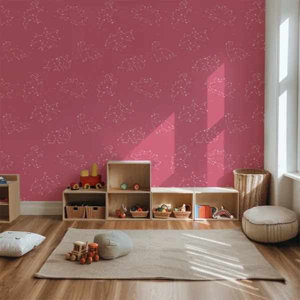 Celestial Dinosaurs Pink Background | Art Studio
