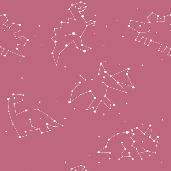 Celestial Dinosaurs Pink Background | Art Studio