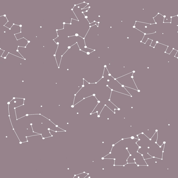 Celestial Dinosaurs Mauve Background