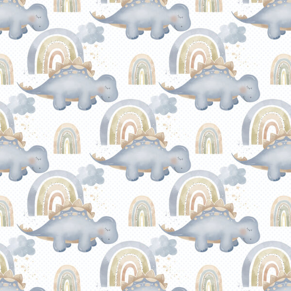 Dreamy Stegosaurus and Rainbows