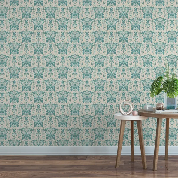 Tuscan Teal Veridian Damask - art studio ke
