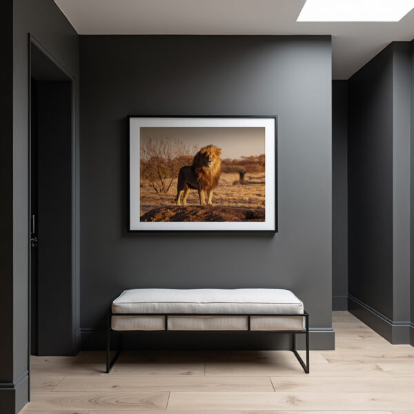 Golden Watcher, Lion wallart - Art Studio Ke