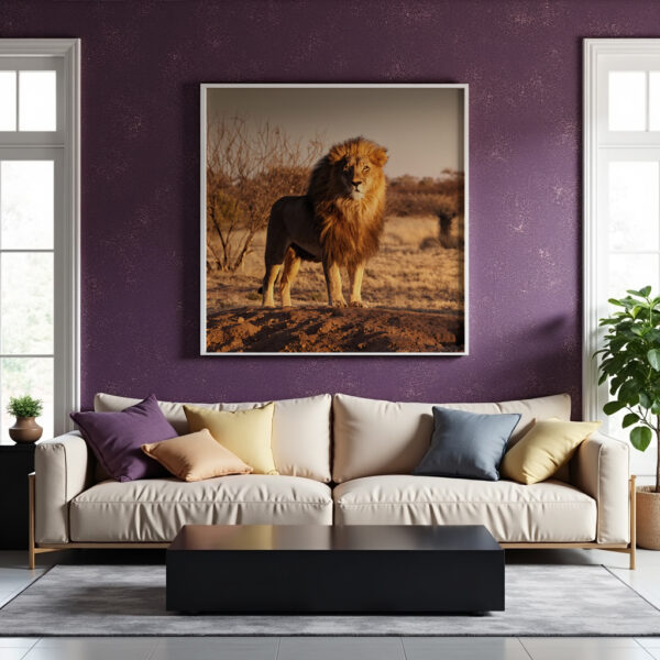 Golden Watcher, Lion wallart - Art Studio Ke