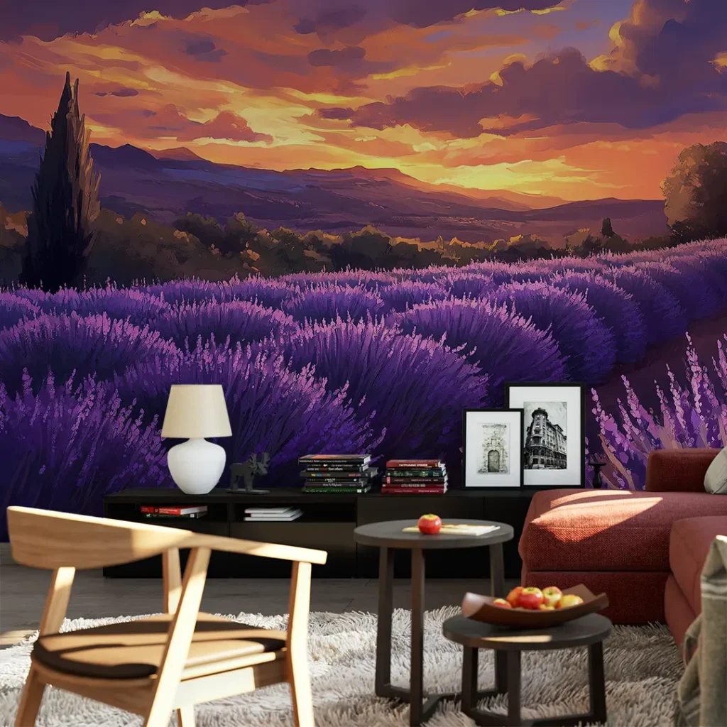 Lavender Sunset Symphony - Art Studio